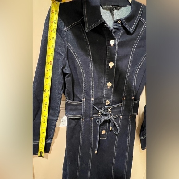 White House Black Market WHBM Jean/Denim Dress. LIKE NEW 2P. - Picture 9 of 10
